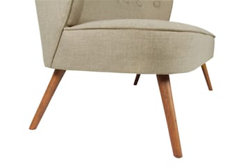 Clivocast Dyp 2-seter Sofa i Stoff med Trebein - Grå - Møbler - Sofaer - 2 seter sofa