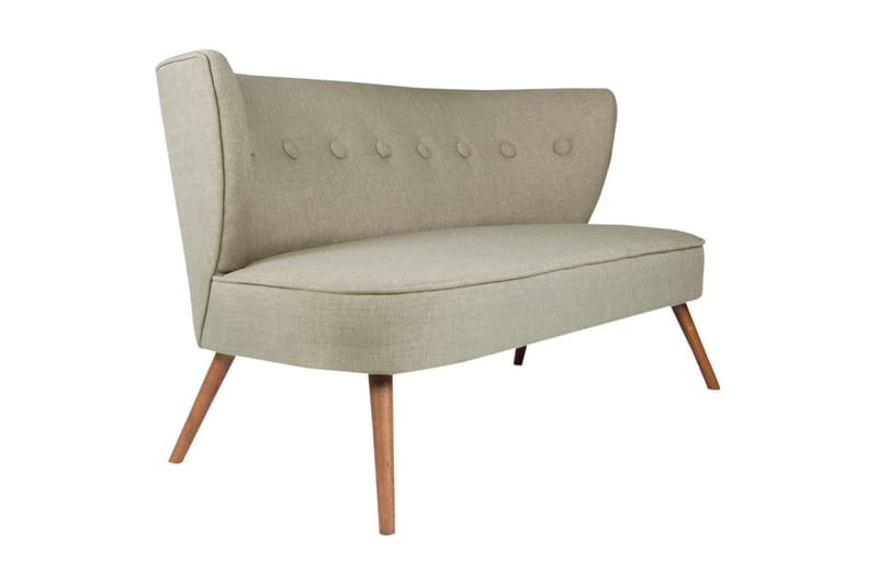 Clivocast Dyp 2-seter Sofa i Stoff med Trebein - Grå - Møbler - Sofaer - 2 seter sofa