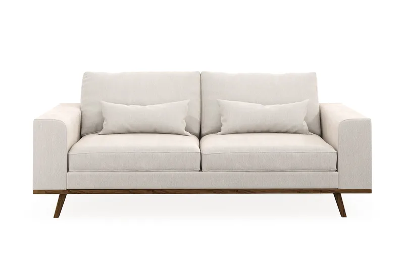 Copenhagen 2-seters Fløyelssofa - Kremhvit - Møbler - Sofaer - 2 seter sofa