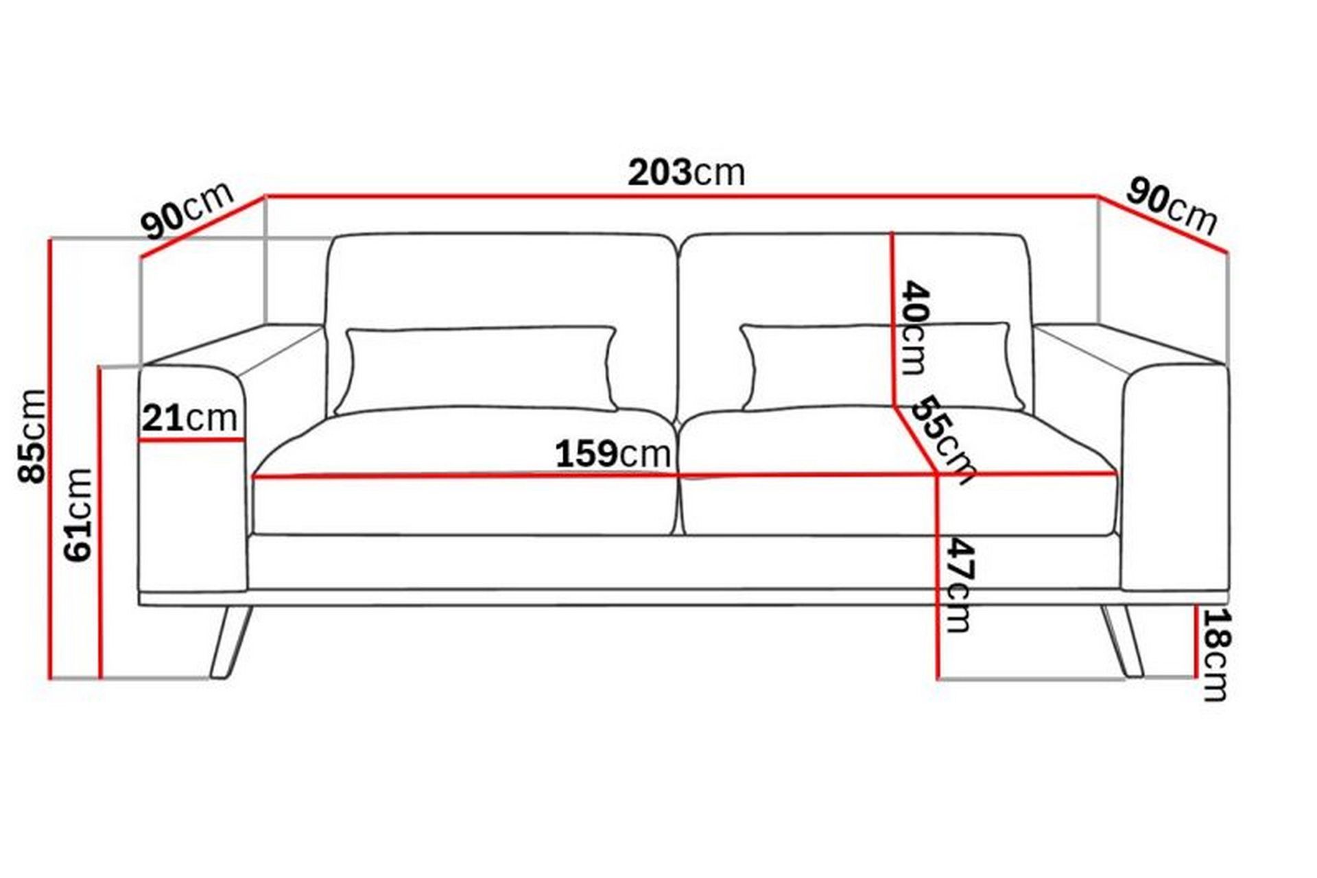 Copenhagen 2-seters Fløyelssofa - Kremhvit - Møbler - Sofaer - 2 seter sofa