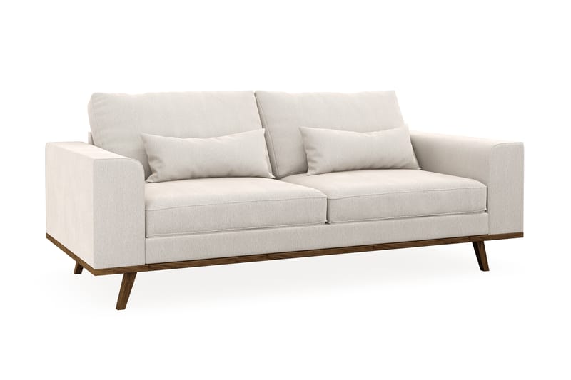 Copenhagen 2-seters Fløyelssofa - Kremhvit - Møbler - Sofaer - 2 seter sofa