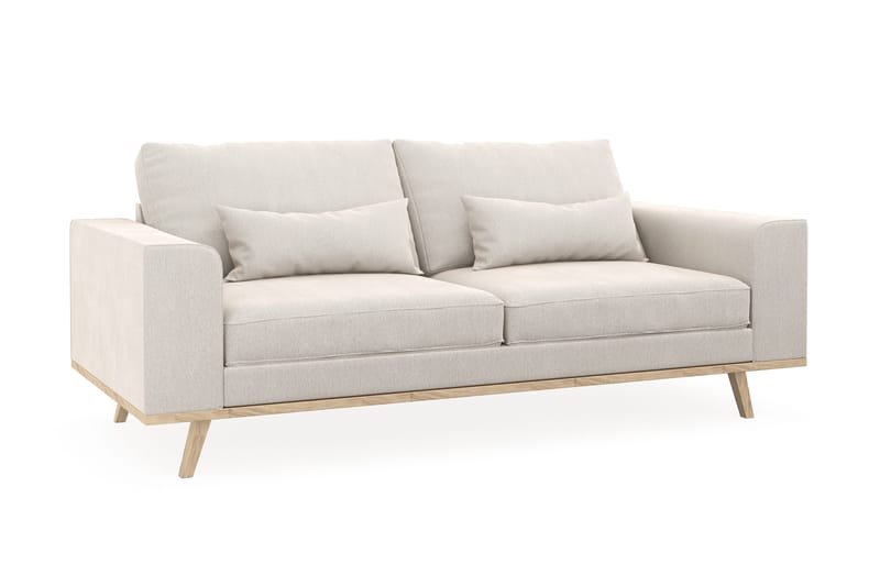 Copenhagen 2-seters Fløyelssofa - Kremhvit - Møbler - Sofaer - 2 seter sofa