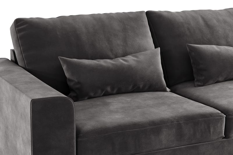 Copenhagen 2-seters Fløyelssofa - Mørk grå - Møbler - Sofaer - 2 seter sofa