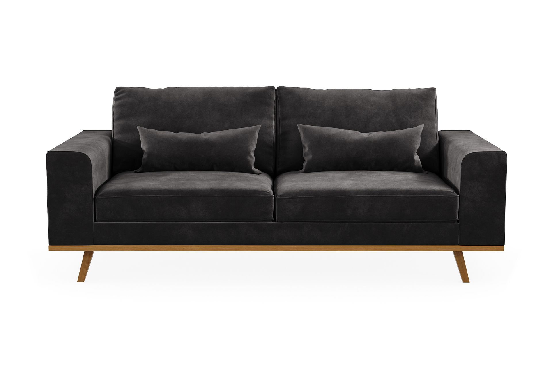 Copenhagen 2-seters Fløyelssofa - Mørk grå - Møbler - Sofaer - 2 seter sofa