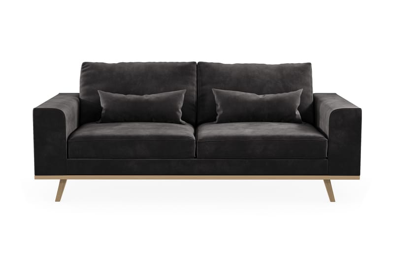 Copenhagen 2-seters Fløyelssofa - Mørk grå - Møbler - Sofaer - 2 seter sofa