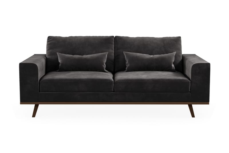 Copenhagen 2-seters Fløyelssofa - Mørk grå - Møbler - Sofaer - 2 seter sofa