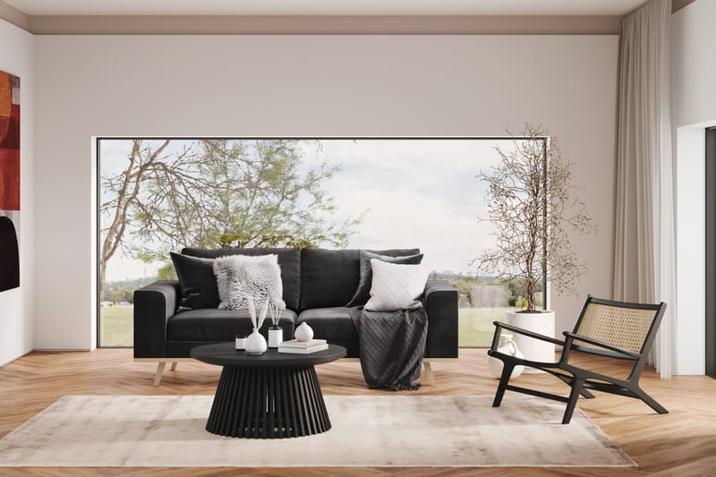 Copenhagen 2-seters Fløyelssofa - Mørk grå - Møbler - Sofaer - 2 seter sofa