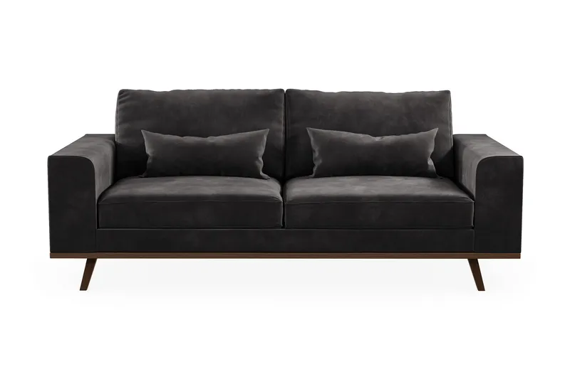 Copenhagen 2-seters Fløyelssofa - Mørk grå - Møbler - Sofaer - 2 seter sofa