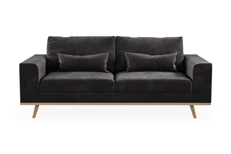 Copenhagen 2-seters Fløyelssofa - Mørk grå - Møbler - Sofaer - 2 seter sofa