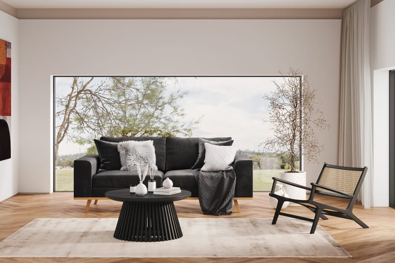 Copenhagen 2-seters Fløyelssofa - Mørk grå - Møbler - Sofaer - 2 seter sofa