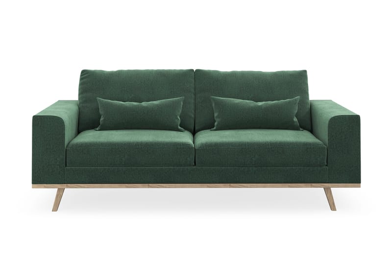 Copenhagen 2-seters Fløyelssofa - Mørk grønn - Møbler - Sofaer - 2 seter sofa