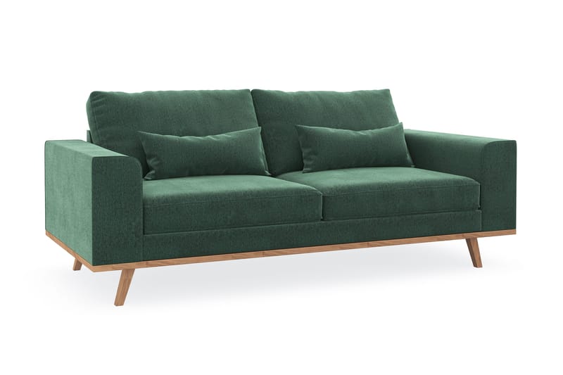 Copenhagen 2-seters Fløyelssofa - Mørk grønn - Møbler - Sofaer - 2 seter sofa