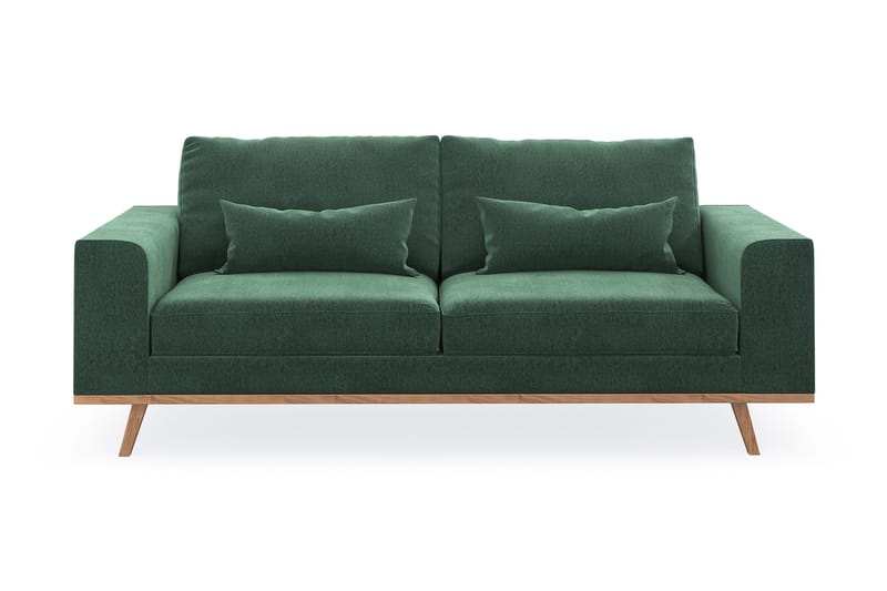 Copenhagen 2-seters Fløyelssofa - Mørk grønn - Møbler - Sofaer - 2 seter sofa