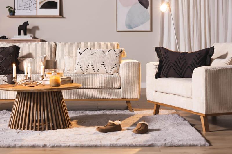 Copenhagen 2-seters Manchestersofa - Beige - Møbler - Sofaer - 2 seter sofa