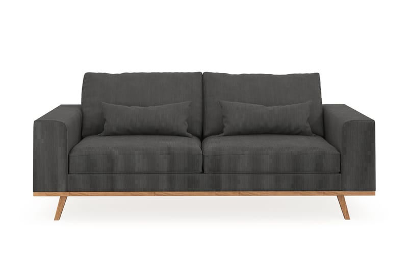 Copenhagen 2-seters Manchestersofa - Mørk grå - Møbler - Sofaer - 2 seter sofa