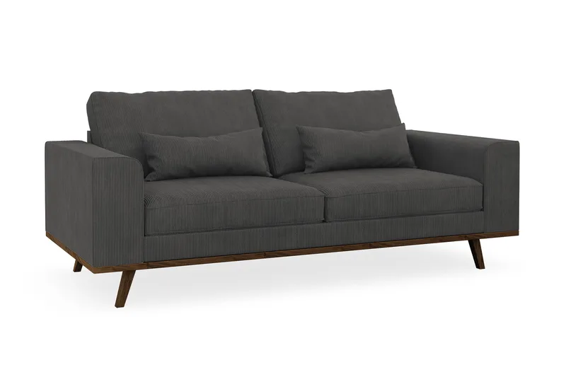 Copenhagen 2-seters Manchestersofa - Mørk grå - Møbler - Sofaer - 2 seter sofa