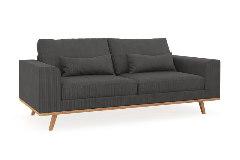 Copenhagen 2-seters Manchestersofa - Mørk grå - Møbler - Sofaer - 2 seter sofa