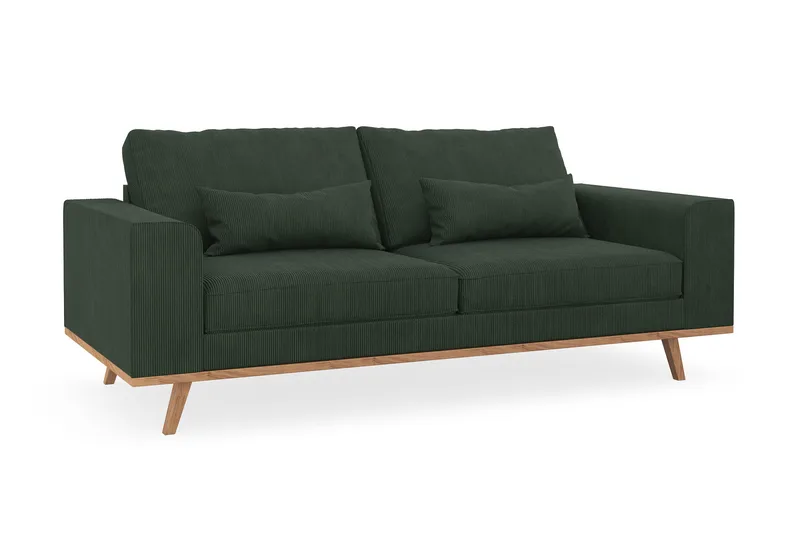 Copenhagen 2-seters Manchestersofa - Mørk grønn - Møbler - Sofaer - 2 seter sofa