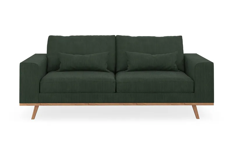 Copenhagen 2-seters Manchestersofa - Mørk grønn - Møbler - Sofaer - 2 seter sofa