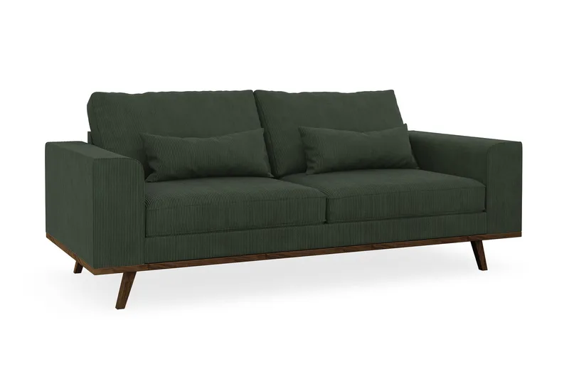 Copenhagen 2-seters Manchestersofa - Mørk grønn - Møbler - Sofaer - 2 seter sofa