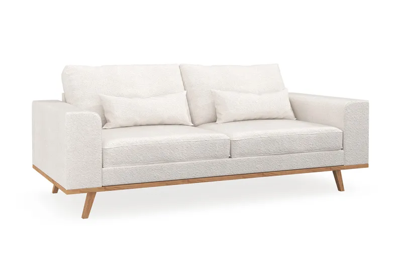 Copenhagen 2-seters Sofa i Bouclé - Hvit - Møbler - Sofaer - 2 seter sofa