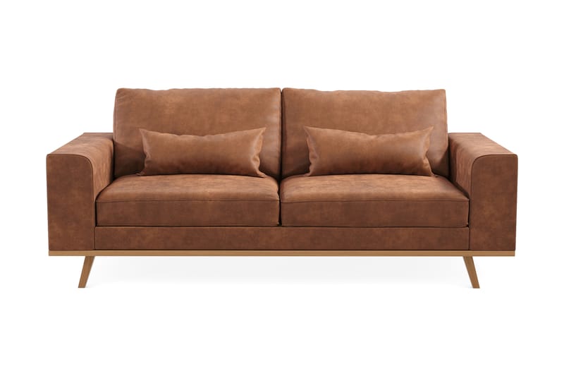 Copenhagen 2-seters Sofa i Kunstlær - Brun - Møbler - Sofaer - 2 seter sofa