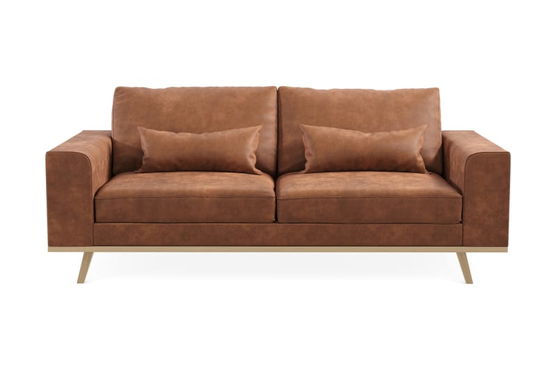 Copenhagen 2-seters Sofa i Kunstlær - Brun - Møbler - Sofaer - 2 seter sofa