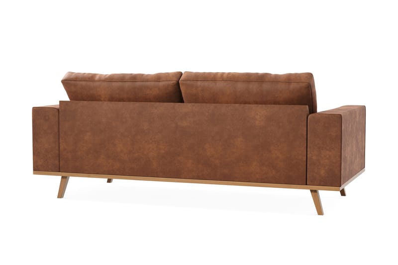 Copenhagen 2-seters Sofa i Kunstlær - Brun - Møbler - Sofaer - 2 seter sofa
