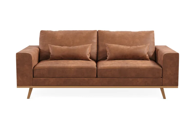 Copenhagen 2-seters Sofa i Kunstlær - Brun - Møbler - Sofaer - 2 seter sofa