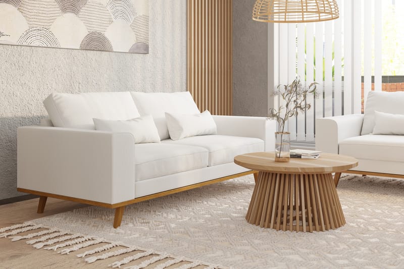 Copenhagen 2-seters Stoffsofa - Hvit - Møbler - Sofaer - 2 seter sofa