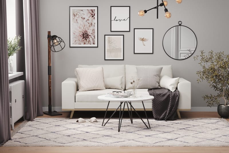 Copenhagen 2-seters Stoffsofa - Lys grå - Møbler - Sofaer - 2 seter sofa