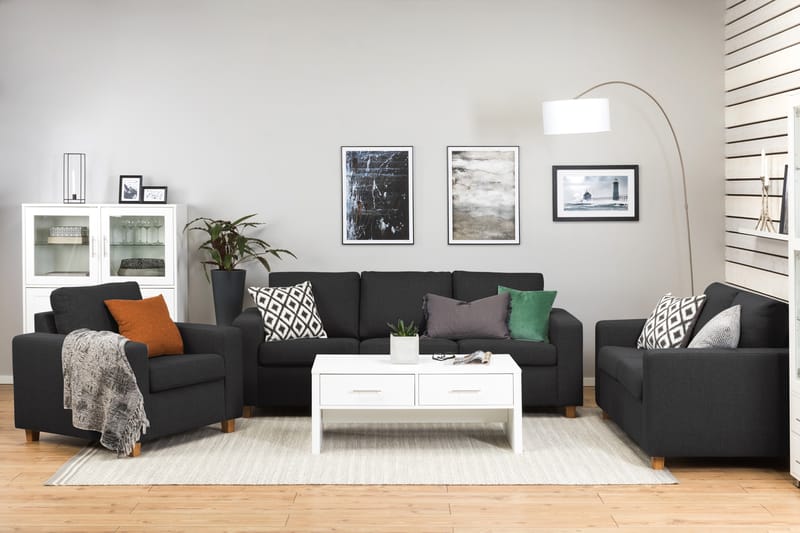 Crazy 2-seters Stoffsofa - Antrasitt - Møbler - Sofaer - 2 seter sofa