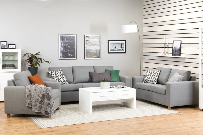 Crazy 2-seters Stoffsofa - Grå - Møbler - Sofaer - 2 seter sofa