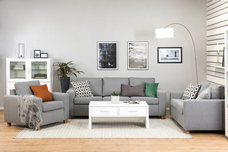 Crazy 2-seters Stoffsofa - Grå - Møbler - Sofaer - 2 seter sofa