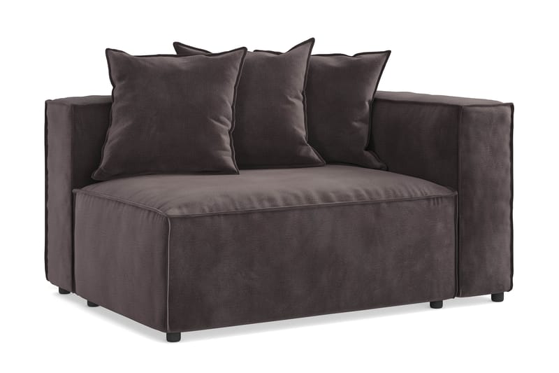 Cubo 2-seters Høyremodul i Fløyel - Antrasitt - Møbler - Sofaer - Modulsofaer - Øvrige moduler for modulsofa