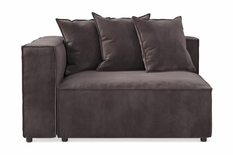 Cubo 2-seters Venstremodul i Fløyel - Antrasitt - Møbler - Sofaer - Modulsofaer - Øvrige moduler for modulsofa