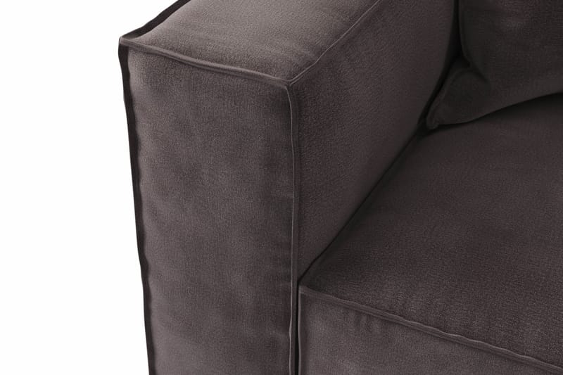 Cubo 2-seters Venstremodul i Fløyel - Antrasitt - Møbler - Sofaer - Modulsofaer - Øvrige moduler for modulsofa