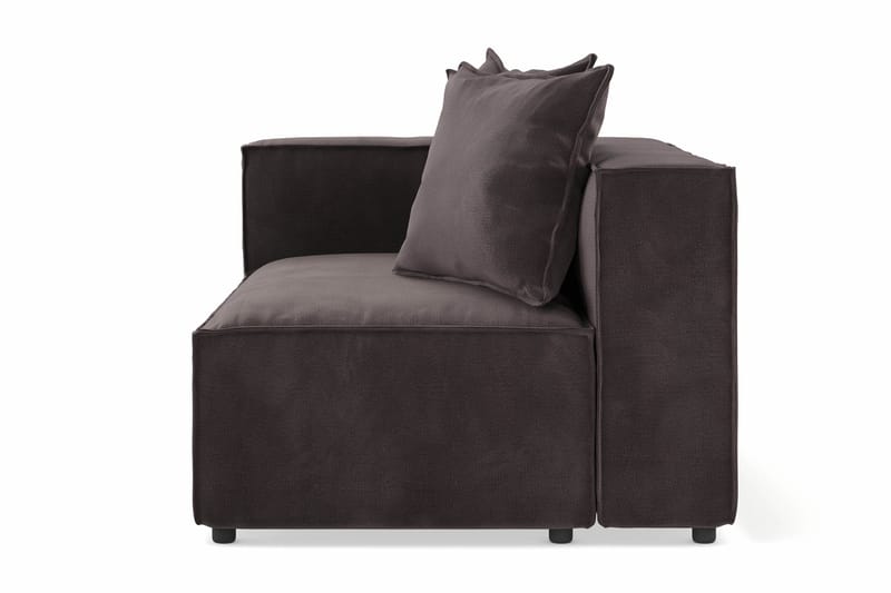 Cubo 2-seters Venstremodul i Fløyel - Antrasitt - Møbler - Sofaer - Modulsofaer - Øvrige moduler for modulsofa