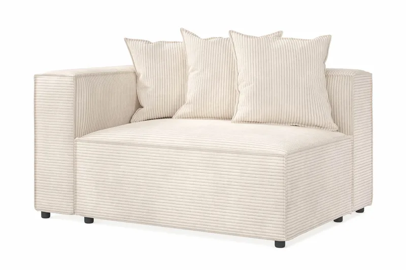 Cubo 2-seters Venstremodul i Manchester 120 cm bred - Beige - Møbler - Sofaer - Modulsofaer - Øvrige moduler for modulsofa