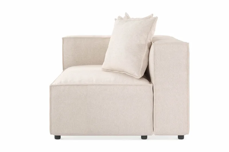 Cubo 2-seters Venstremodul i Stoff 120 cm bred - Beige - Møbler - Sofaer - Modulsofaer - Øvrige moduler for modulsofa