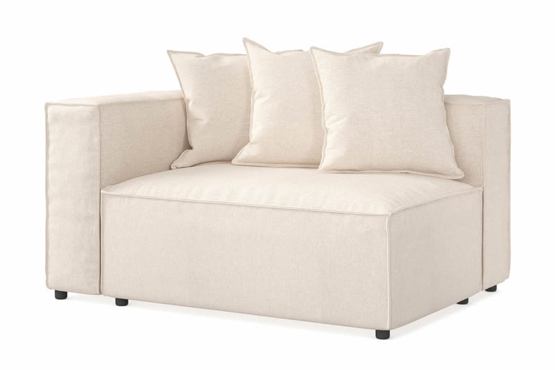 Cubo 2-seters Venstremodul i Stoff 120 cm bred - Beige - Møbler - Sofaer - 2 seter sofa
