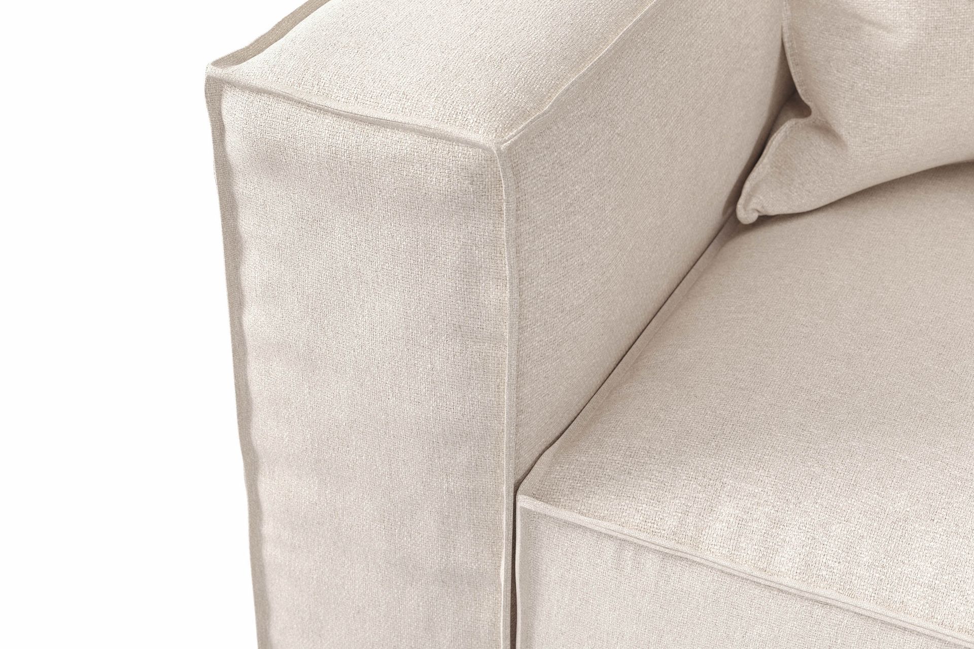 Cubo 2-seters Venstremodul i Stoff 120 cm bred - Beige - Møbler - Sofaer - 2 seter sofa