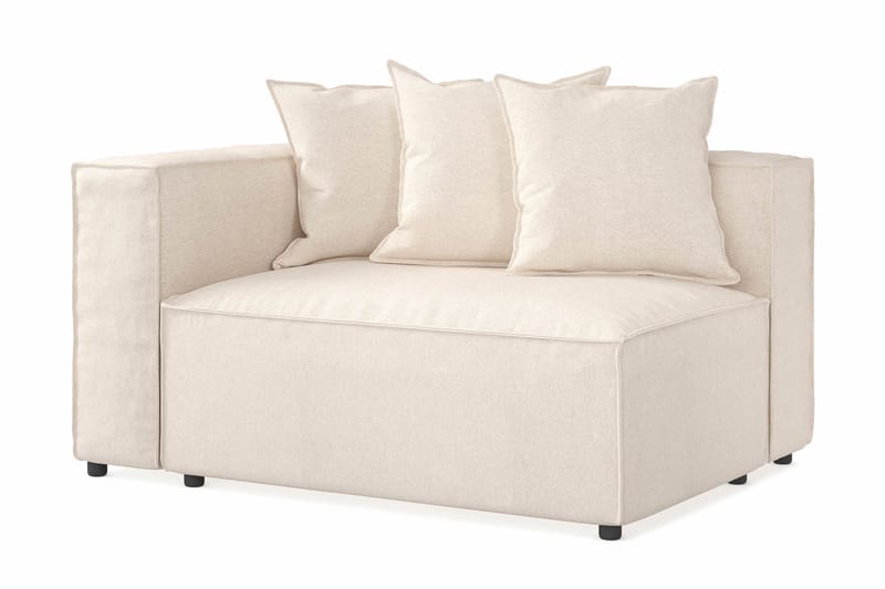 Cubo 2-seters Venstremodul i Stoff 120 cm bred - Beige - Møbler - Sofaer - Modulsofaer - Øvrige moduler for modulsofa