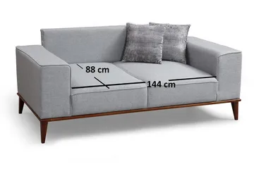 Dubar 2-Seter Sofa - Grå - Møbler - Sofaer - 2 seter sofa