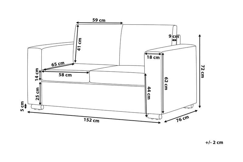 Helsinki Sofa 2-4 Seter - Hvit - Møbler - Sofaer - 2 seter sofa