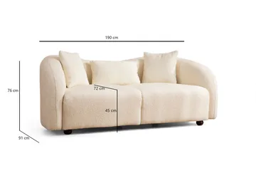 Hungirr Sofa 2-seters - Beige|Bouclé - Møbler - Sofaer - 2 seter sofa