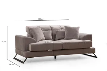 Jaraad Sofa 2-seters - Grå - Møbler - Sofaer - 2 seter sofa