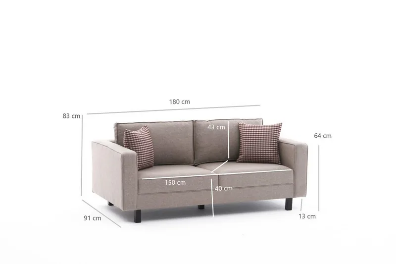 Kaletea Sofa 2-seters - Krem - Møbler - Sofaer - 2 seter sofa