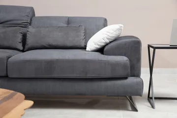 Killem 2-seter Sofa med Lave Armlener og Skrå Ben i Stoff - Antrasitt - Møbler - Sofaer - 2 seter sofa