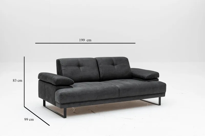 Kitimat Sofa 2-seters - Antrasitt - Møbler - Sofaer - 2 seter sofa